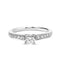 Anillo de Compromiso de Diamante Cortado Princesa en Oro Blanco de 14K - Talla 7