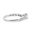 Anillo de Compromiso de Diamante Cortado Princesa en Oro Blanco de 14K - Talla 7