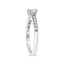 Anillo de Compromiso de Diamante Cortado Princesa en Oro Blanco de 14K - Talla 7