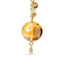 Boucles d'oreilles pendantes en or jaune 18K, diamants et citrine