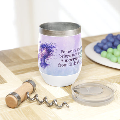 Chill Warrior Wine Tumbler - Embrace Your Inner Strength - Korvel