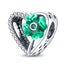 Niche jewelry handmade copper plated silver heart clover DIY jewelry accessories - Korvel