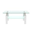 White Coffee Table Clear Coffee Table Modern Side Center Tables for Living Room Living Room Furniture - Korvel