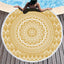 Round Printed Microfiber Beach Towel