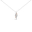 Collar de Pendiente de Diamante en Espiral de Plata Esterlina Baño de Oro Rosa de 14k