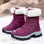 Bottes en Velours Chaud en Coton - Chaussures Rembourrées Hautes en Coton
