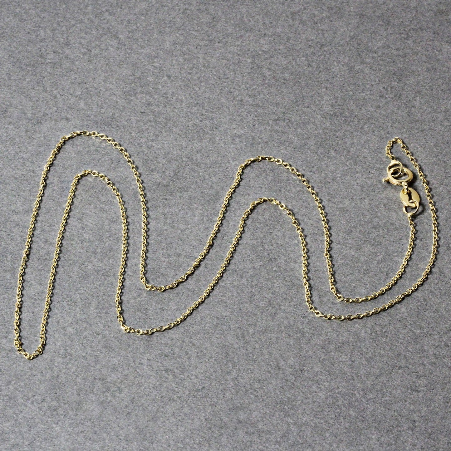 14k Yellow Gold Diamond Cut Cable Link Chain - 0.8mm