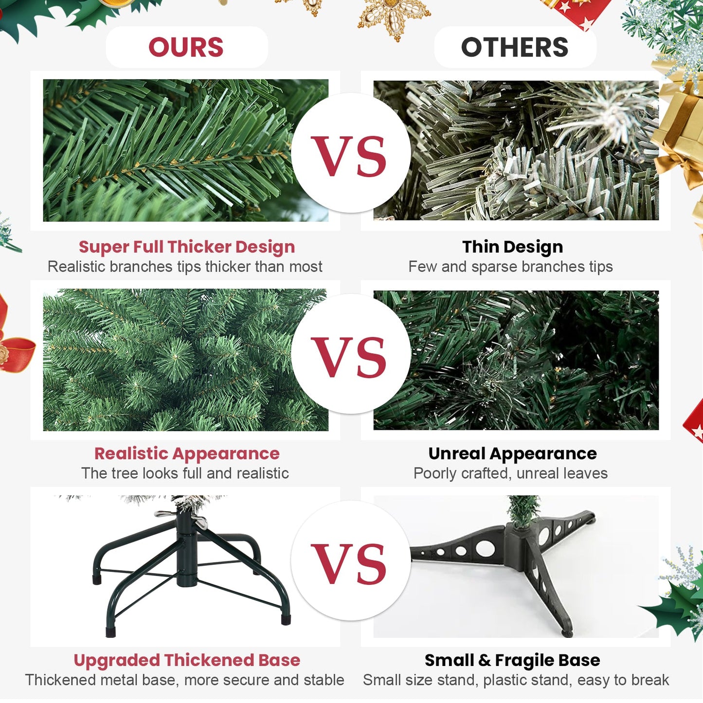 Arbre de Noël en fil mémoire vert PVC de 5 pieds