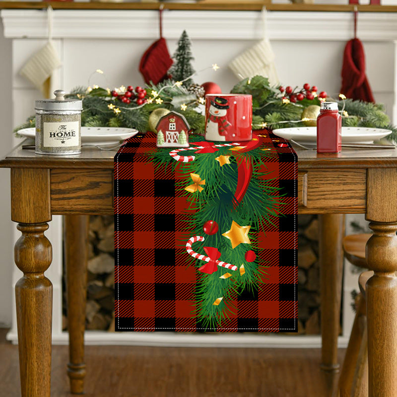 Elegant Christmas Tablecloth with Bell Print