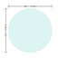 20" Inch Round Tempered Glass Table Top Clear Glass 1/4" Inch Thick Round Polished Edge - Korvel