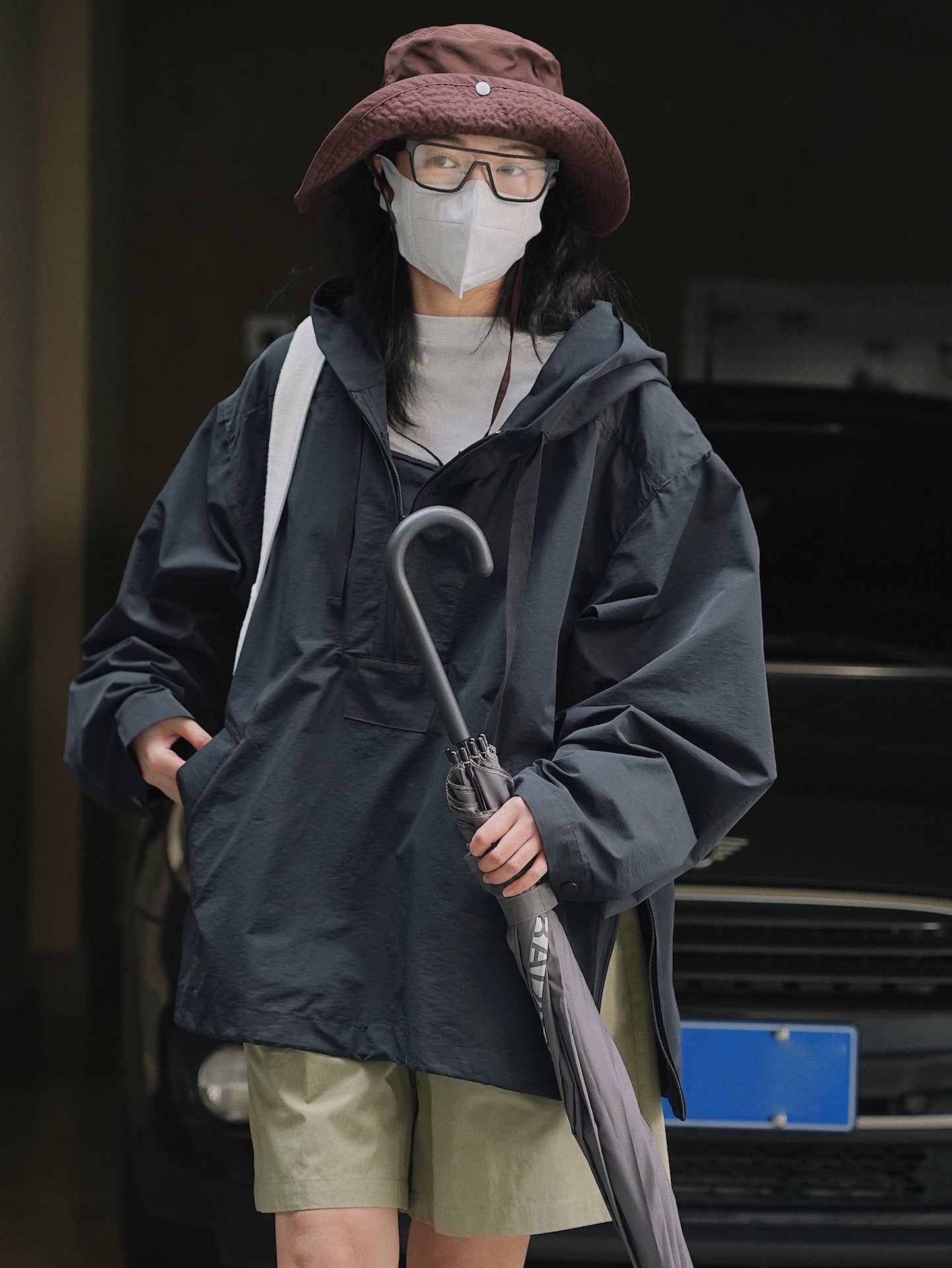 Korean Style Casual Hooded Windbreaker Jacket for Women