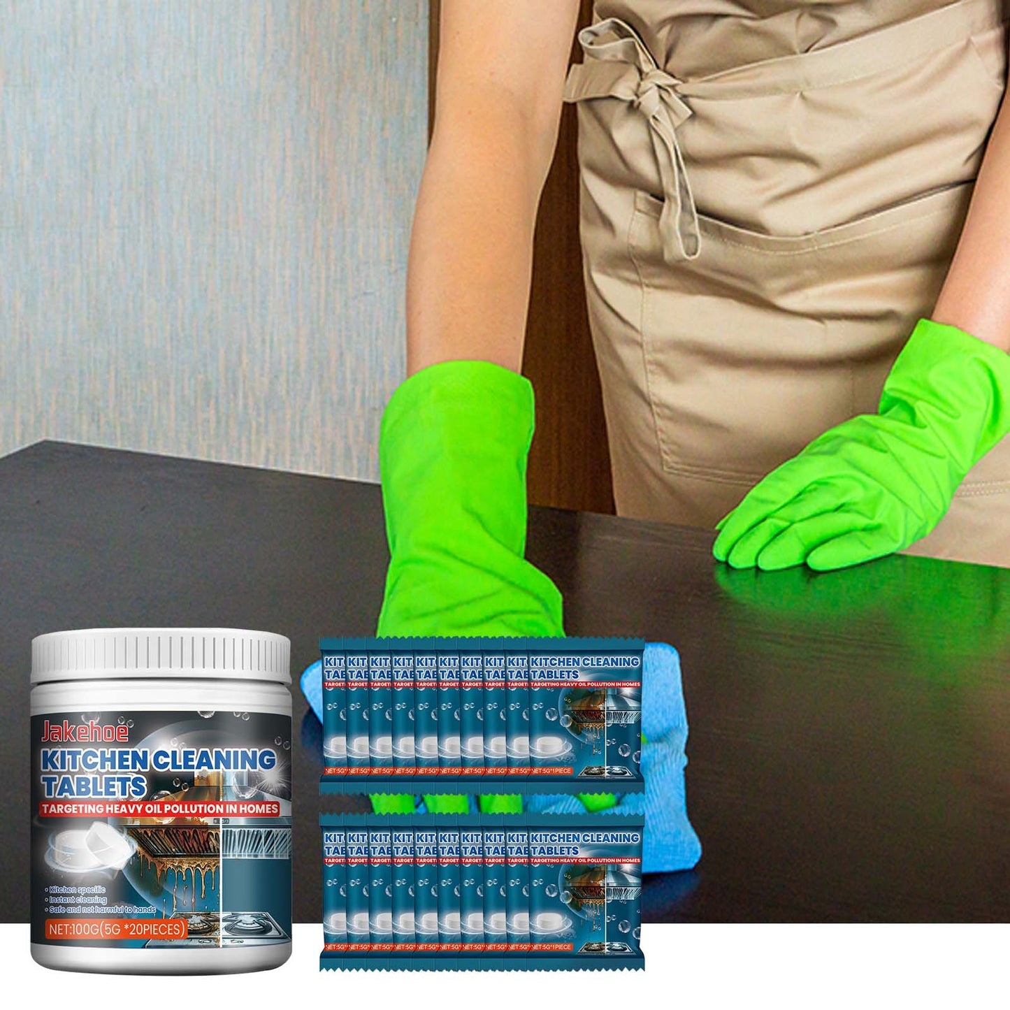 Kitchen Cleaning Effervescent Tablets, Clean The Kitchen Stove Sink Range Hood Stubborn Dirt Effervescent Tablet - Korvel