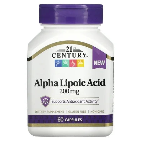 Ácido Alfa Lipoico 200 mg de 21st Century Healthcare - 60 Cápsulas Vegetarianas