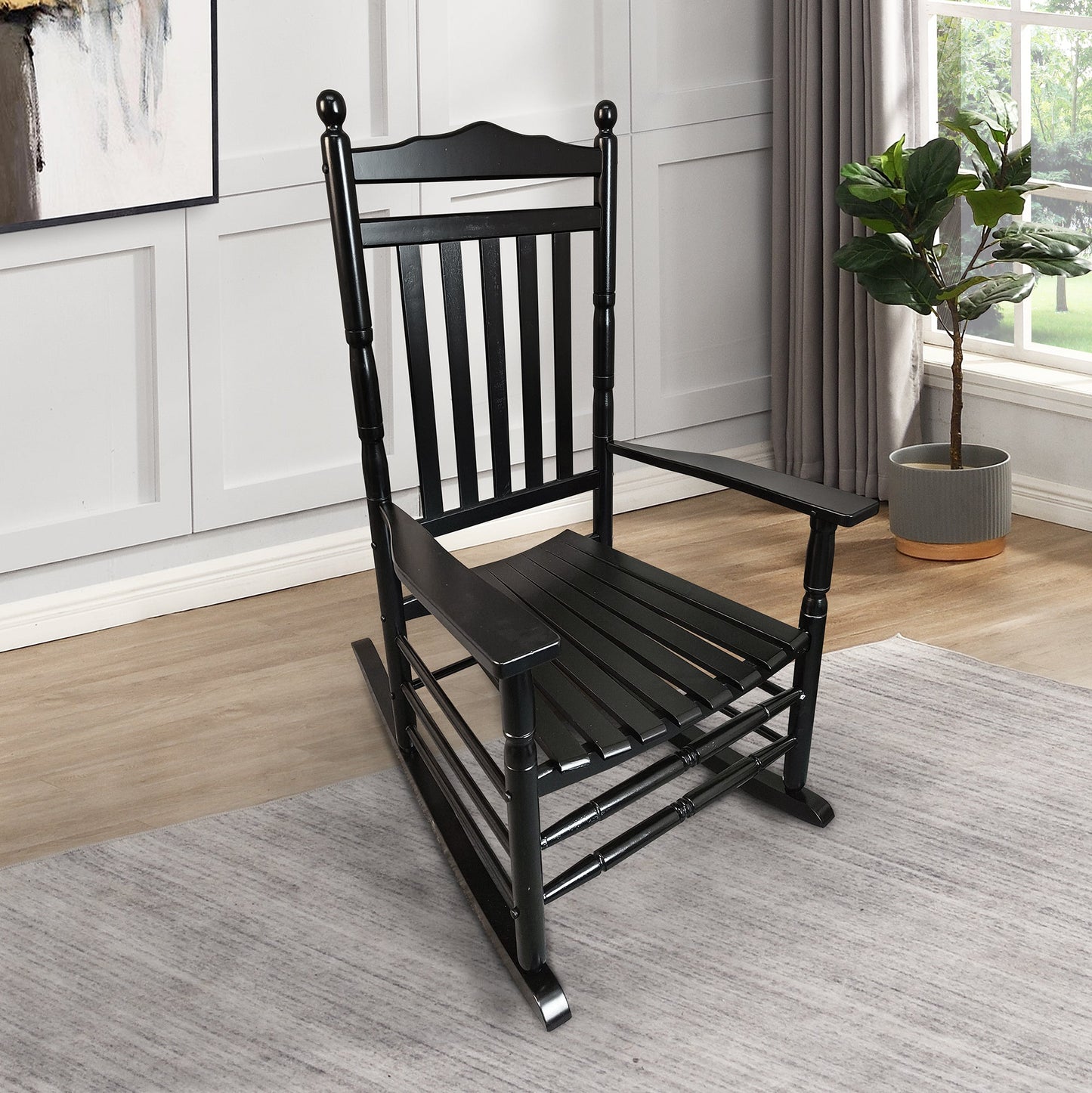 Chaise Berçante Noire Premium pour Adultes pour Espaces Extérieurs