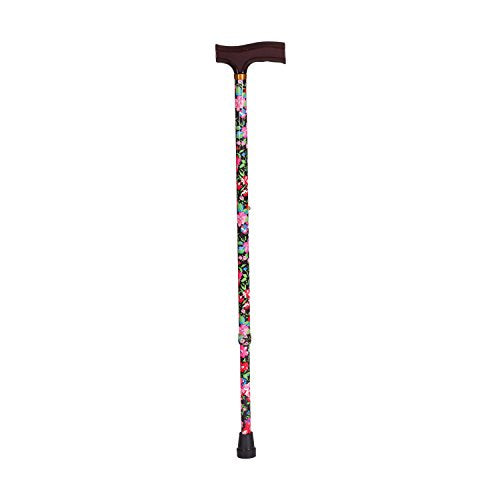 DMI Lightweight Adjustable Designer Cane - Floral Pattern