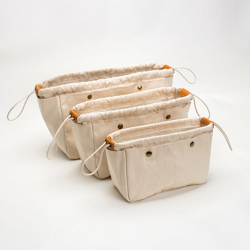 Cotton Canvas Travel Organizer Bag for Makeup
