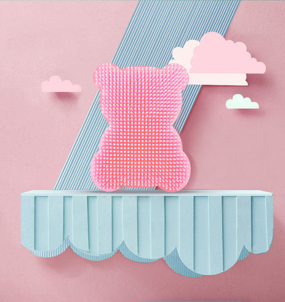 Brosse de Douche en Silicone Ourson Cartoon pour Enfants