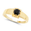 Anillo de Plata Esterlina con Diamante Negro Genuino de 0.50 Quilates
