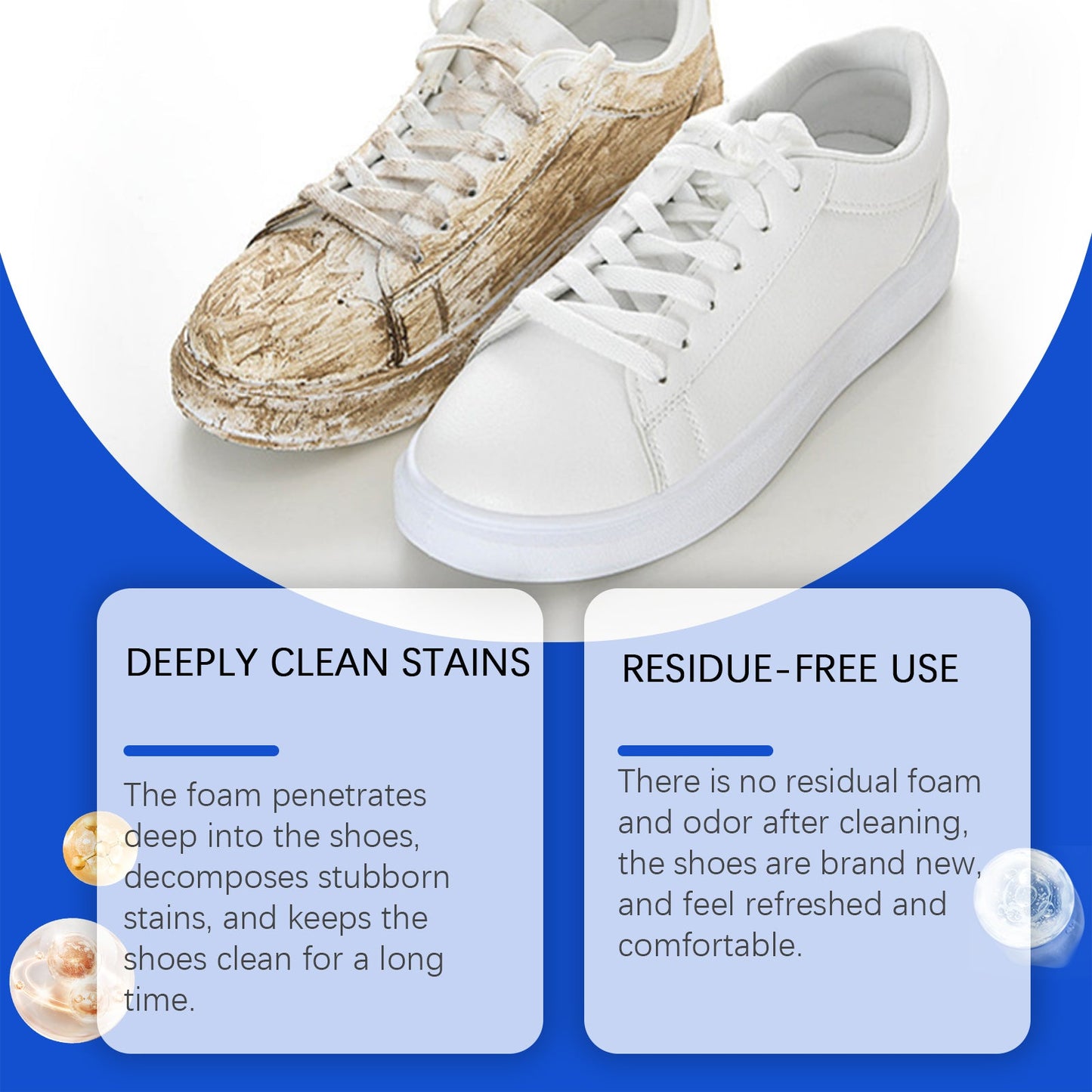 Little White Shoes Foam Cleaner Sports Shoes Decontamination Vamp Clean And Wash Free Whitening Cleaner - Korvel