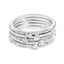 Conjunto de Anillos Apilables de Diamantes en Plata de Ley