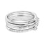 Conjunto de Anillos Apilables de Diamantes en Plata de Ley