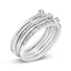 Conjunto de Anillos Apilables de Diamantes en Plata de Ley