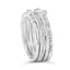Conjunto de Anillos Apilables de Diamantes en Plata de Ley