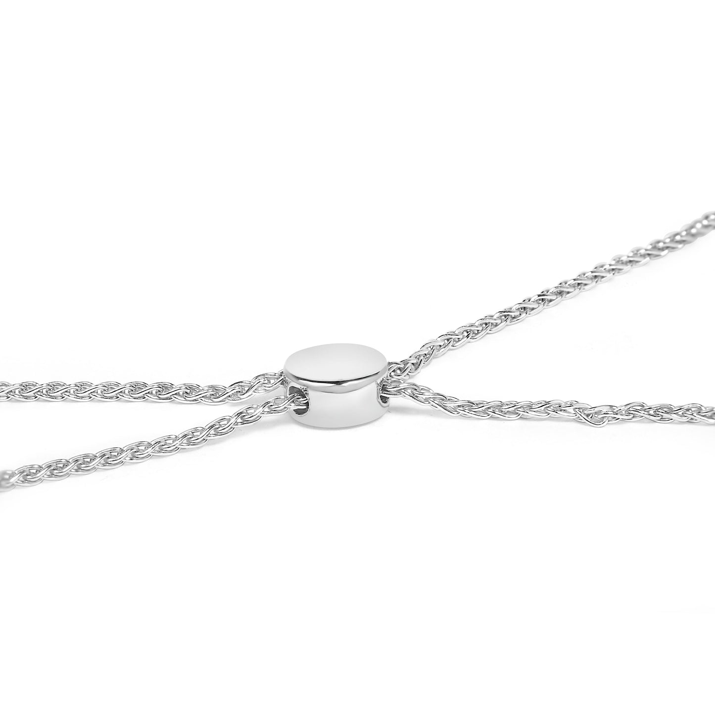 Bracelet Bolo en Argent Sterling .925 avec Diamants en X