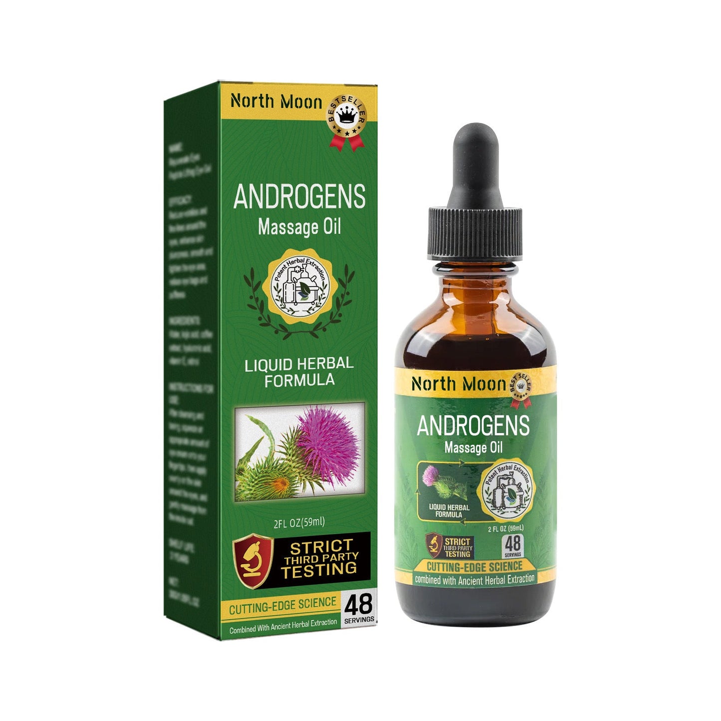 Androgens Massage Oil, Men's Body Care Strong Vitality Nourishing Care Essential Oil - Korvel