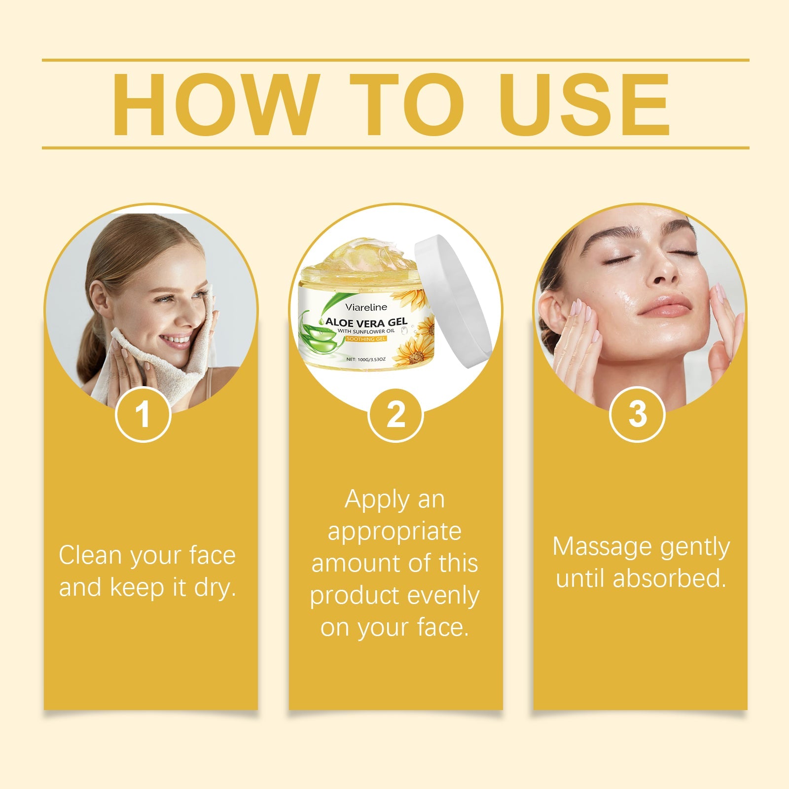 Sunflower Moisturizing Gel Moisturizing Face Essence Repair Gentle And Soothing After Sun Treatment - Korvel