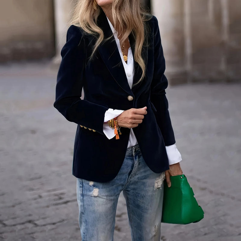 Blazer en Velours Élégant pour un Look Raffiné