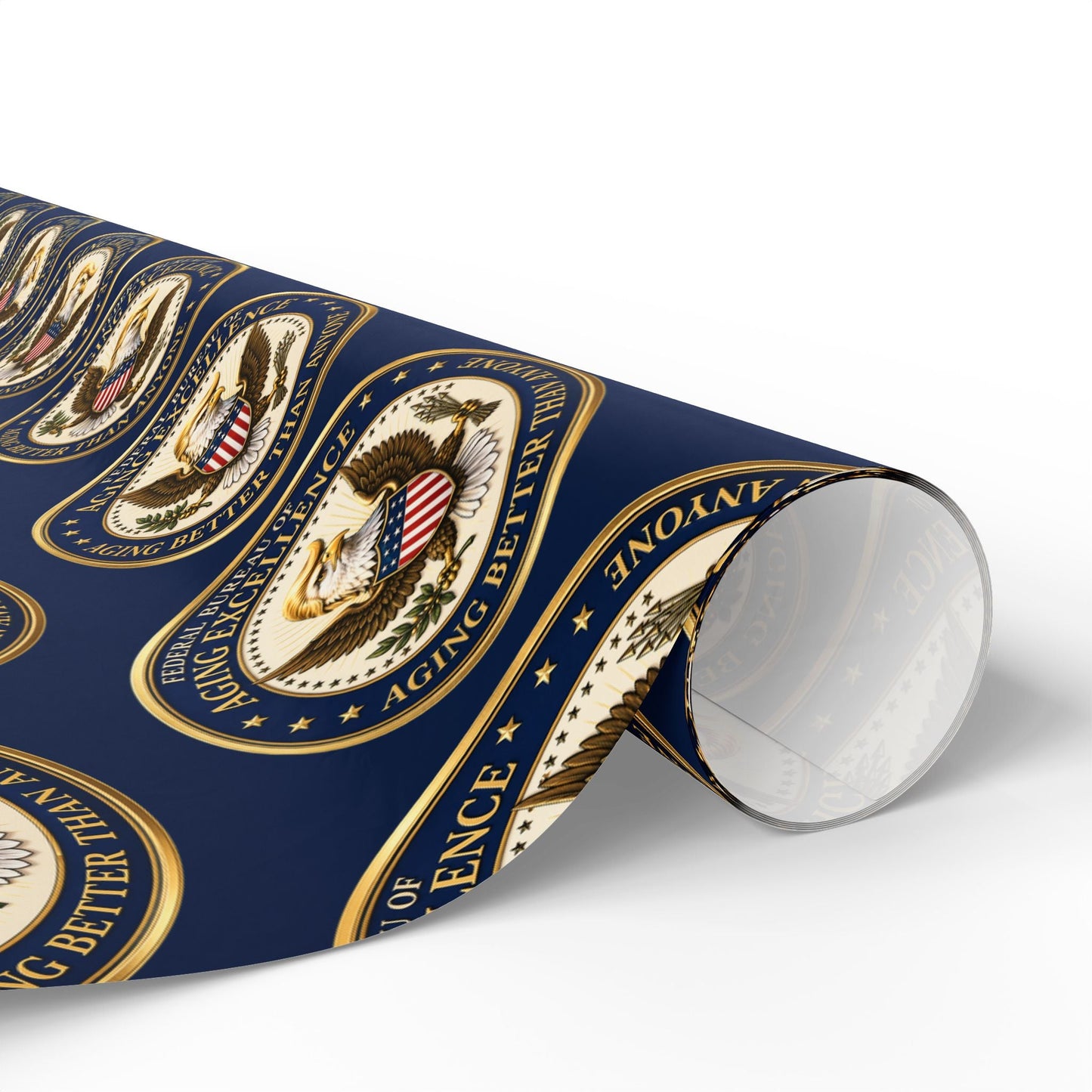 Papier d'emballage d'anniversaire Faux Sceau Excellence du Vieillissement