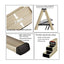 3-level ladder, aluminum alloy ladder, folding ladder, wide anti slip pedal, portable ladder with a weight capacity of 300 pound - Korvel