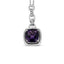 Collier Pendentif en Argent Sterling .925 avec Améthyste et Diamant