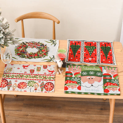 Christmas New Decorative Products Knitted Fabric Meal Mat Creative Knitted Meal Mat Tablecloth Elderly Tree Meal Mat - Korvel
