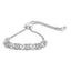 .925 Sterling Silver Diamond X and O Bolo Bracelet