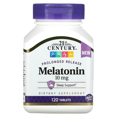 Mélatonine à libération prolongée du 21e siècle, 10 mg, 120 comprimés