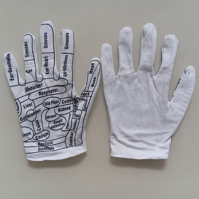 Gants de Massage avec Diagramme de Points d'Acupuncture Premium pour la Détente