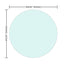 36" Inch Round Tempered Glass Table Top Clear Glass 1/4" Inch Thick Flat Polished Edge - Korvel