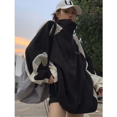 Retro Outdoor Windbreaker Jacket for Women