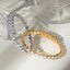 Stainless Steel Inlaid Zircon Bracelet - Korvel