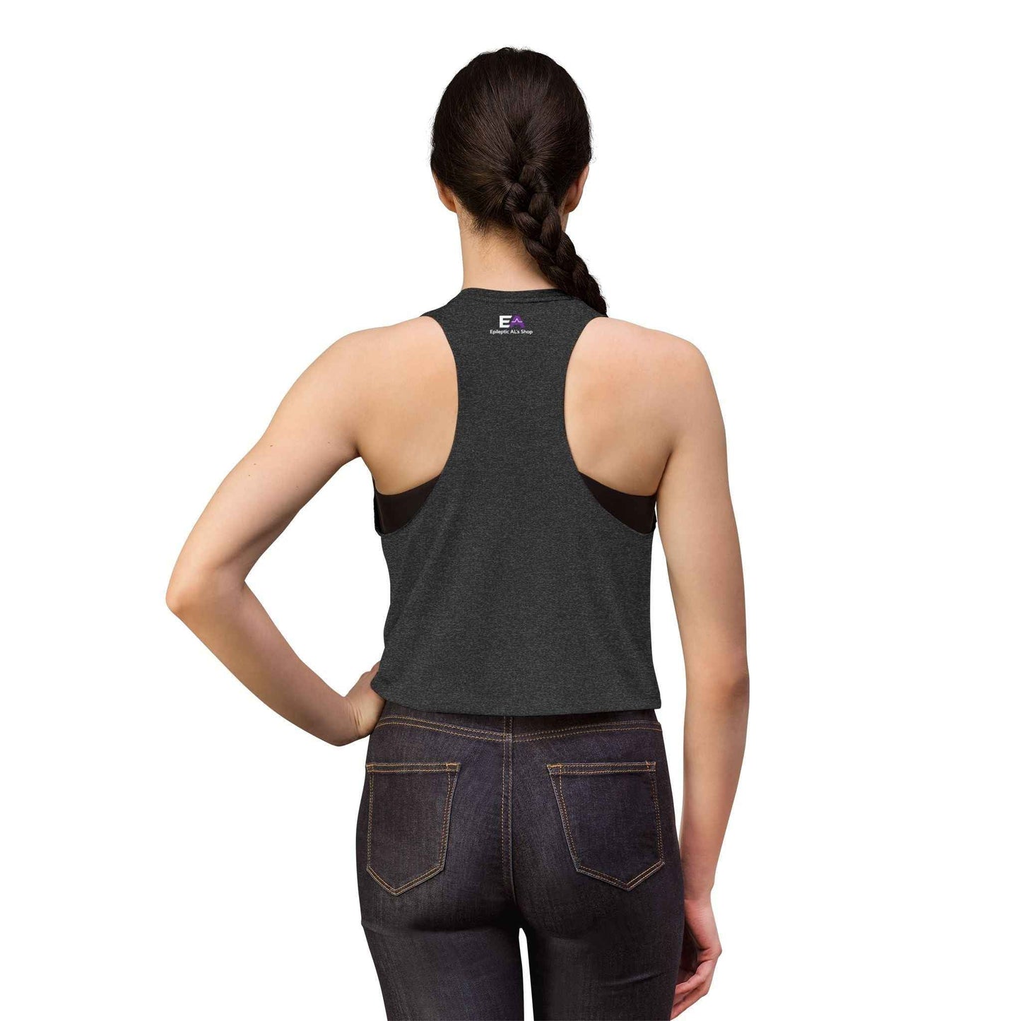 Stable Instability Epilepsy Awareness Crop Tank - Purple Ribbon