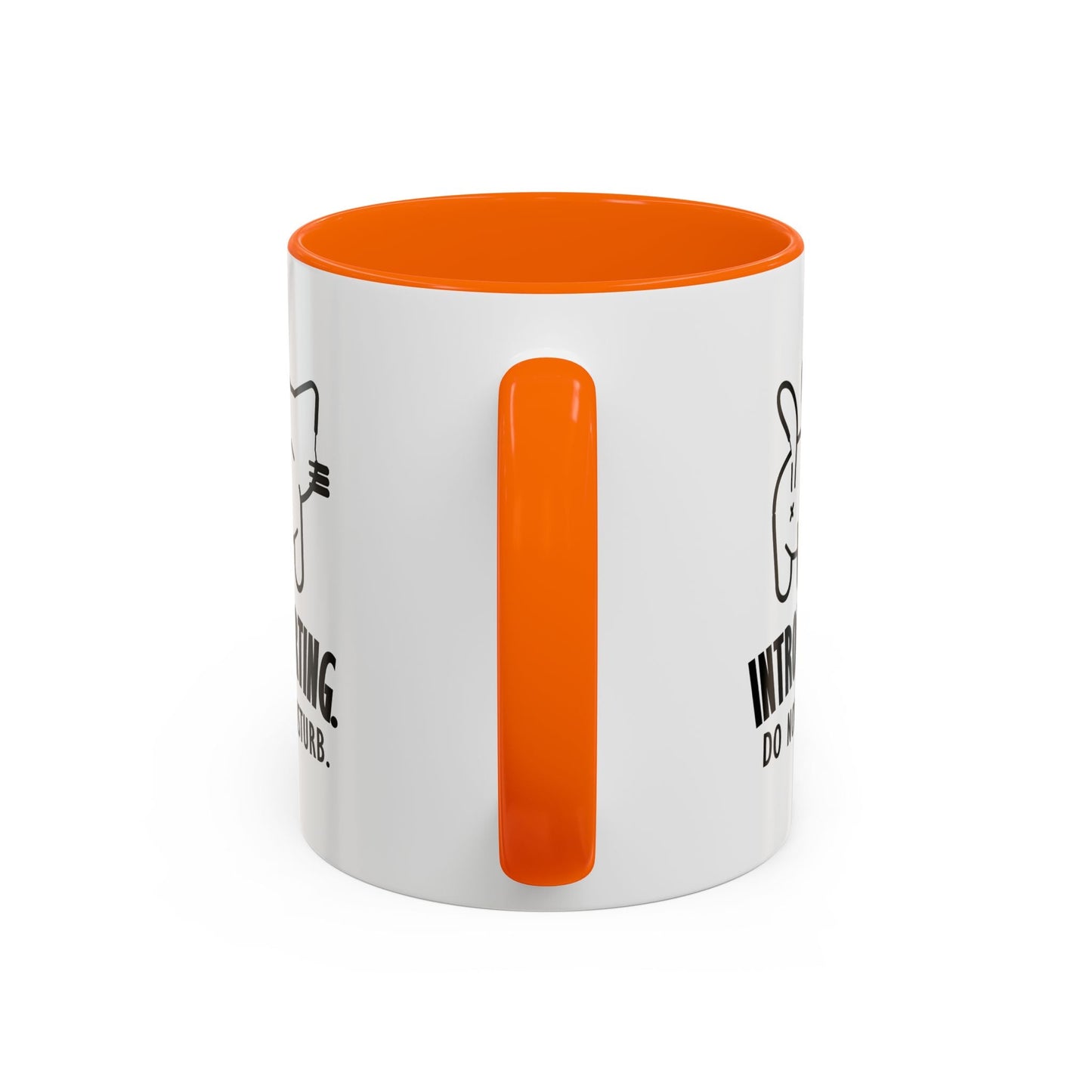 Introvertido. No molestar. Taza de café de gato en dos tonos