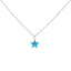 Sterling Silver Blue Enamel Star Pendant Necklace