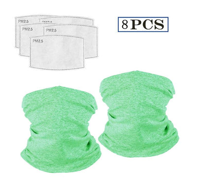 Scarf Bandanas Neck Gaiter with Safety Carbon Filters Multi-purpose Face Cover For Men women Sports/Outdoors - Korvel