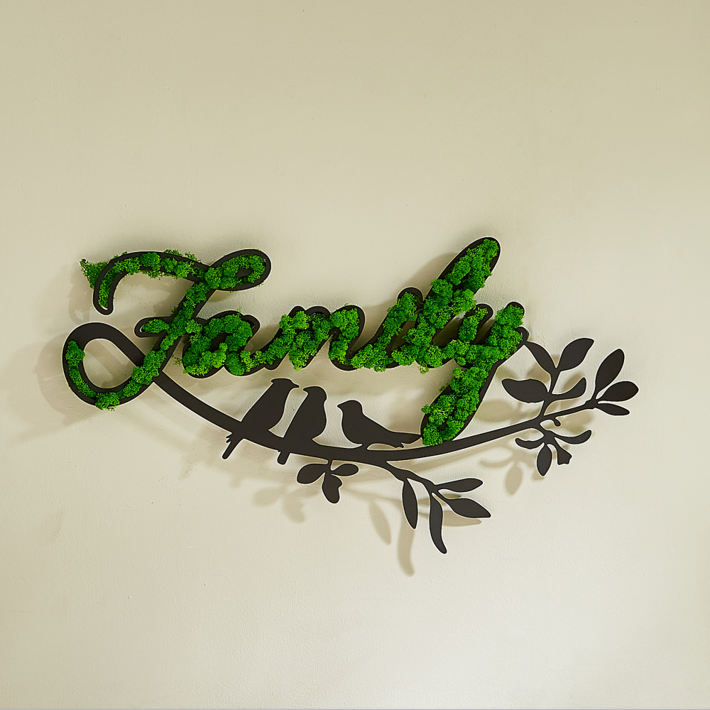 Letter Art Moss Wall Decor - Korvel