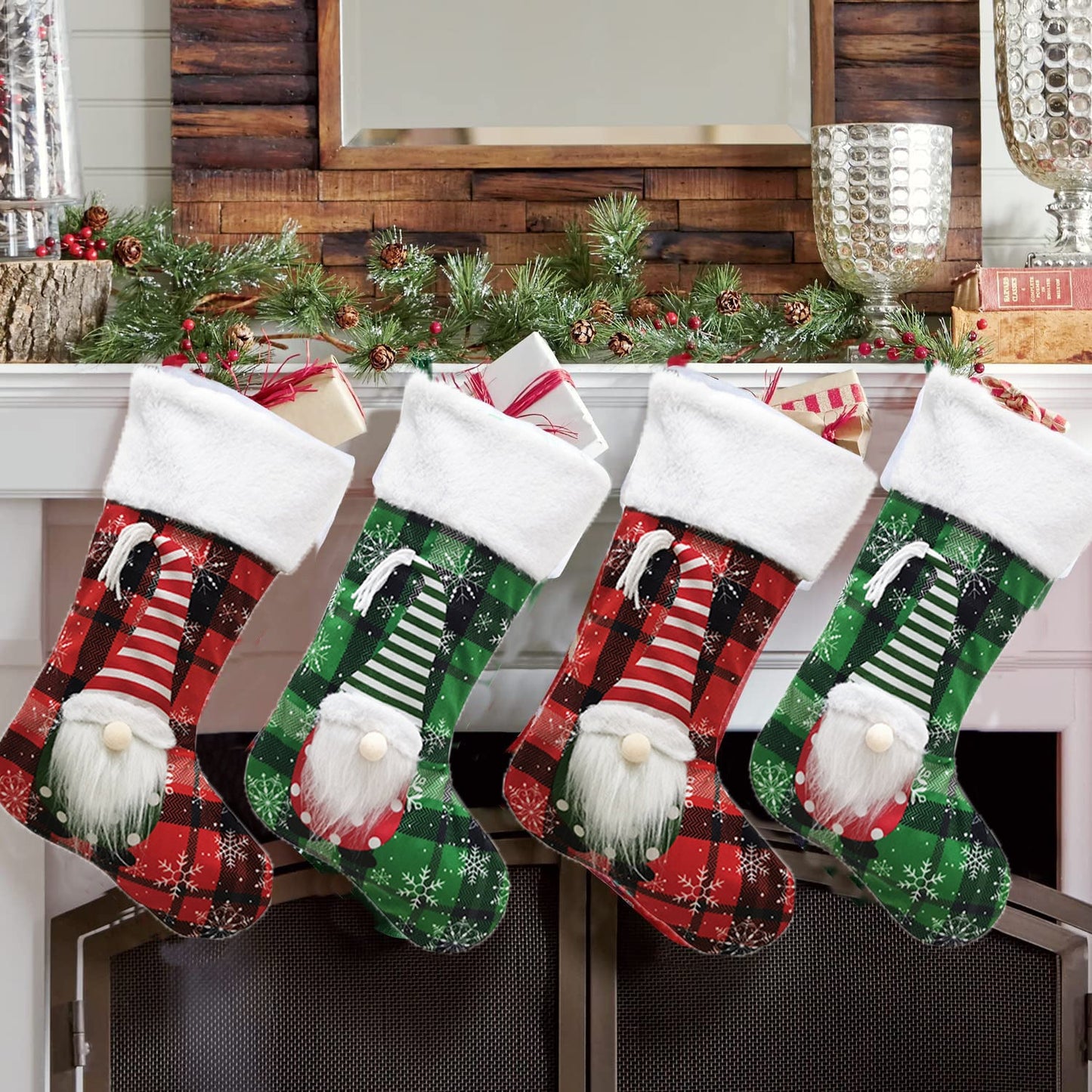 Calcetín de Navidad Premium de Muñeca Sin Rostro - Bolsa de Regalo Grande