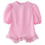 Fashionable Casual Top with Flared Hem and Puff Sleeves