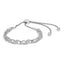 .925 Sterling Silver Diamond Weave Bolo Bracelet