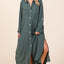 Robe maxi à manches longues et décolleté en V Airflow pour femmes